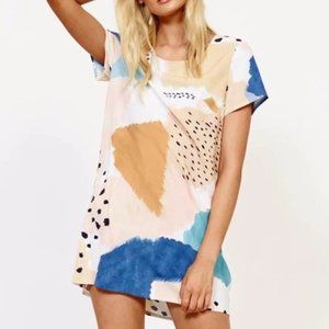 MINKPINK Patterned Short Sleeve Tunic